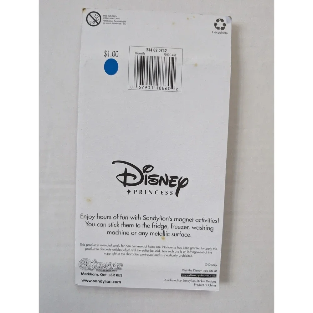 Disney Princess‎ Magnet Activities Cinderella Belle Aurora Sandylion Dress Up
